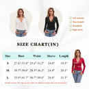 Womens Long Flare Sleeve Tops Slim Fitted Stretchy Casual T-Shirts-002