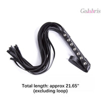 Leather Restraint Bondage Sex Role Play Training Whip Sex Toy for Couple Flriting and Teaser Whip-008