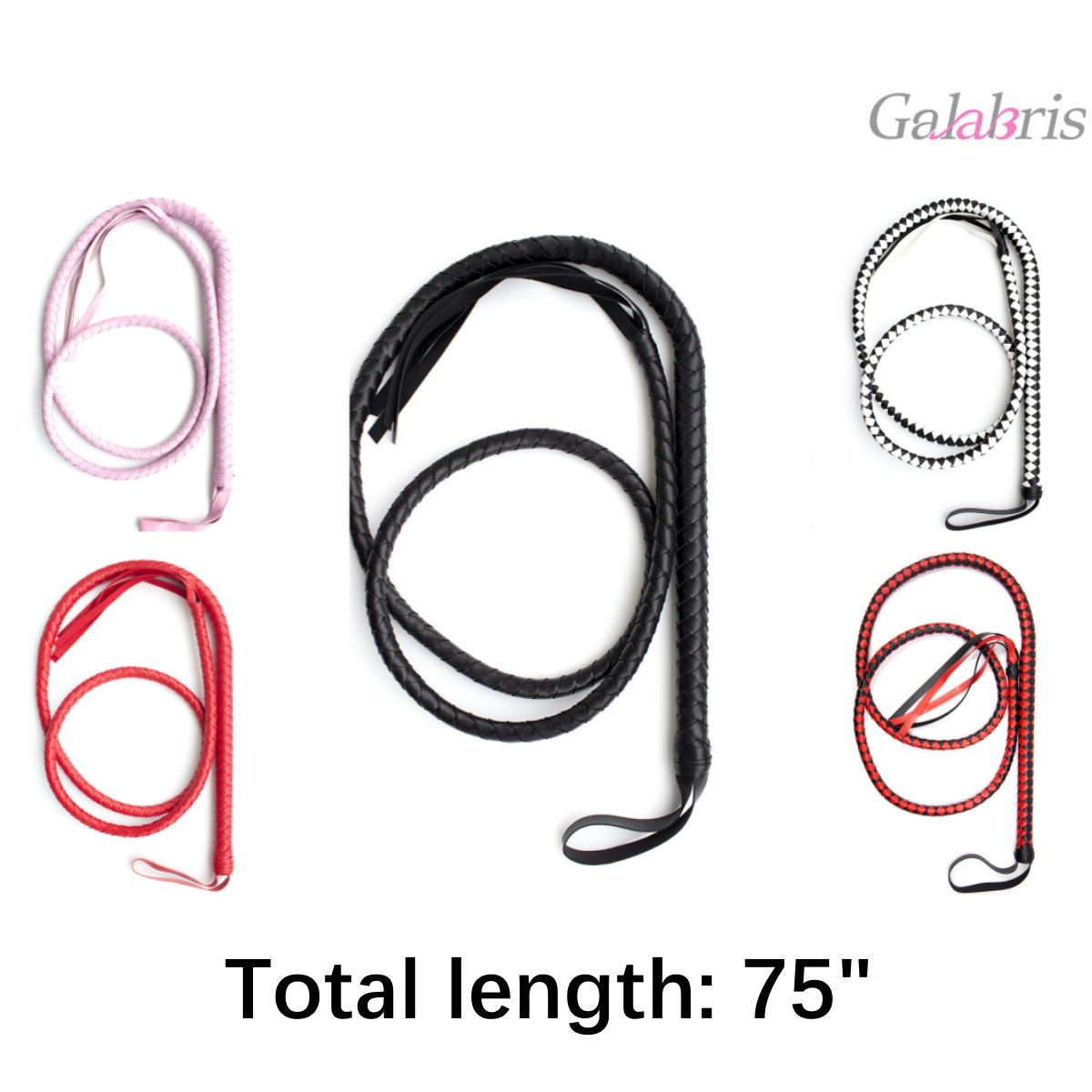 Faux Leather Horse Whip Long Riding Whip Costume Accessory SM Whip Adults Games-014