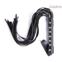 Leather Restraint Bondage Sex Role Play Training Whip Sex Toy for Couple Flriting and Teaser Whip-008
