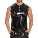 Galabris Men's Sleeveless Crew Neck Henley Tank Top Button Up Slim Fit Vest -247