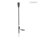 Premium Black Leather Riding Crop Luxury BDSM Play Toy-002