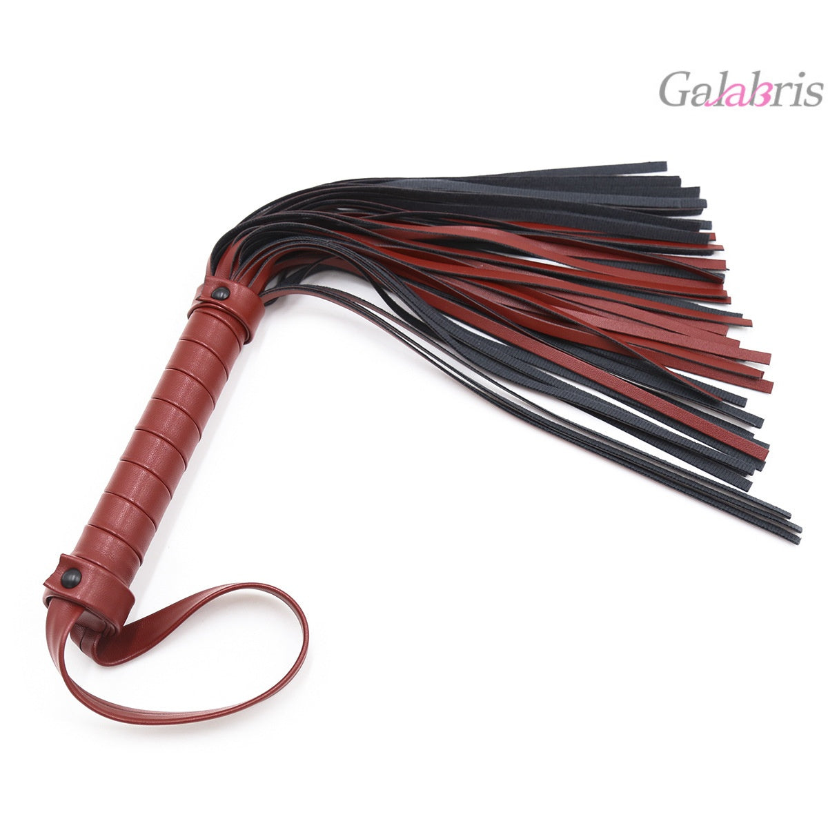 Horse Riding Red Whip Faux Leather Whip Black Riding Whip Cosplay-017