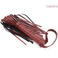 Horse Riding Red Whip Faux Leather Whip Black Riding Whip Cosplay-017