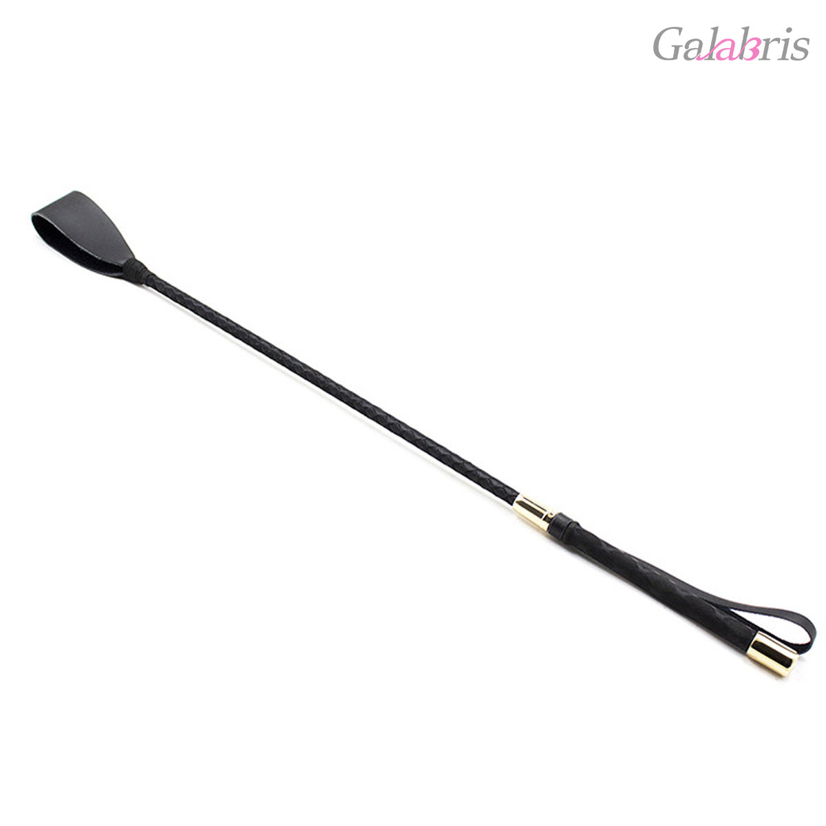 Premium Black Leather Riding Crop Luxury BDSM Play Toy-002