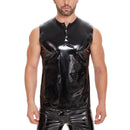 Galabris Men's Sleeveless Crew Neck Henley Tank Top Button Up Slim Fit Vest -247