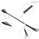 Premium Black Leather Riding Crop Luxury BDSM Play Toy-002